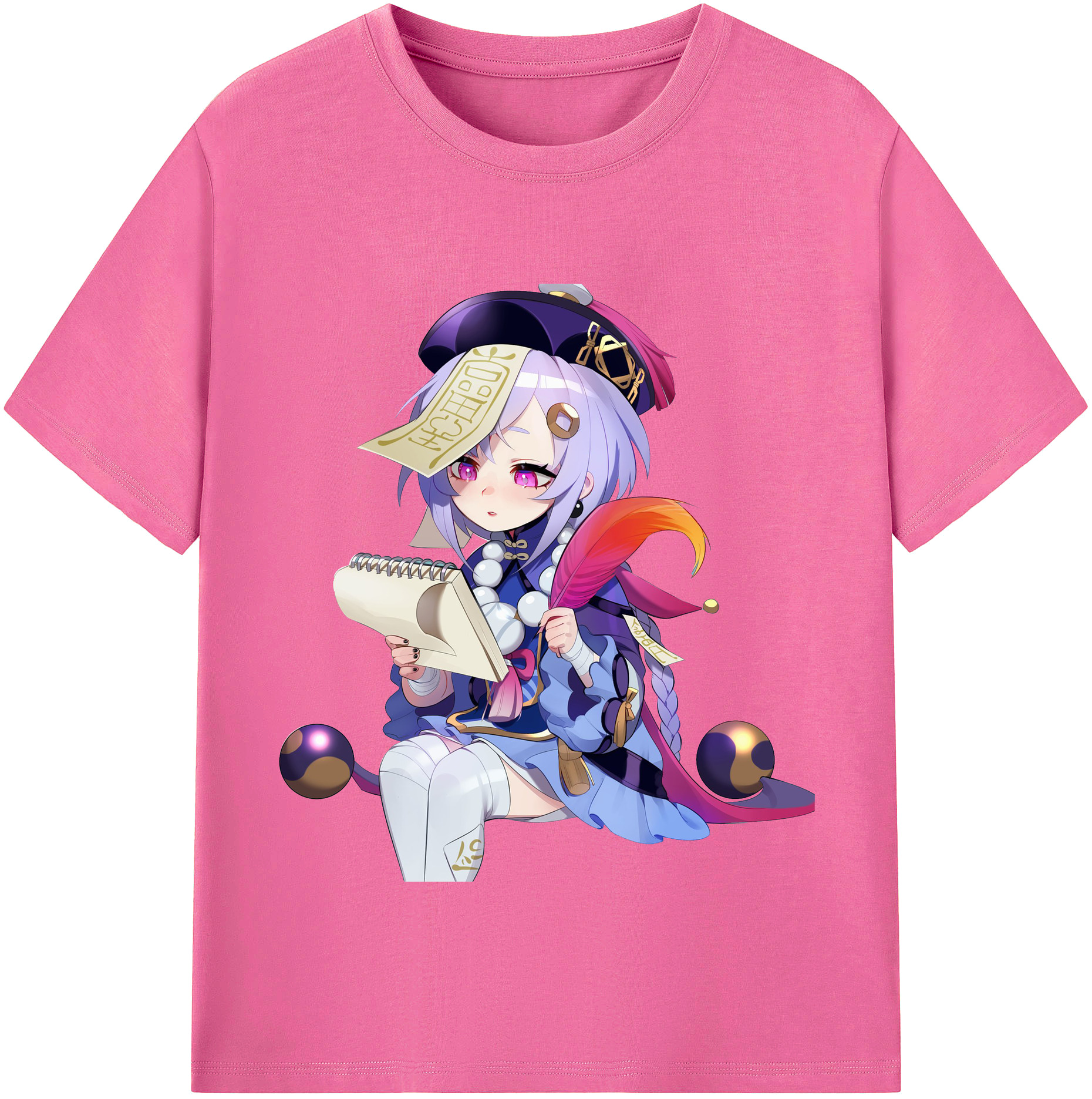 げんし神 七七 なな  genshin Nana レディースカジュアルプリントTシャツ（綿100％）